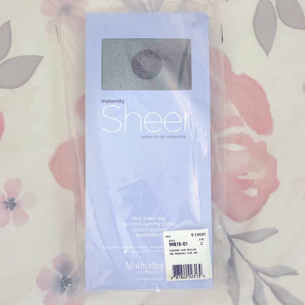 Motherhood Maternity Silky Sheer Stockings sz C
